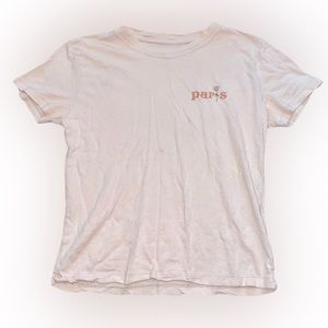 BRANDY MELVILLE LIGHT PINK PARIS TEE SHIRT // ONE SIZE🌷